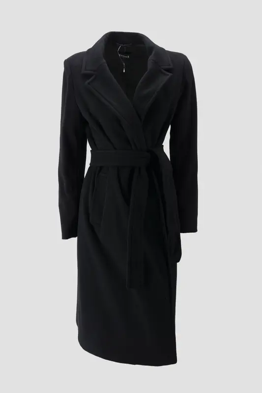 Cappotto con Cintura / Nero