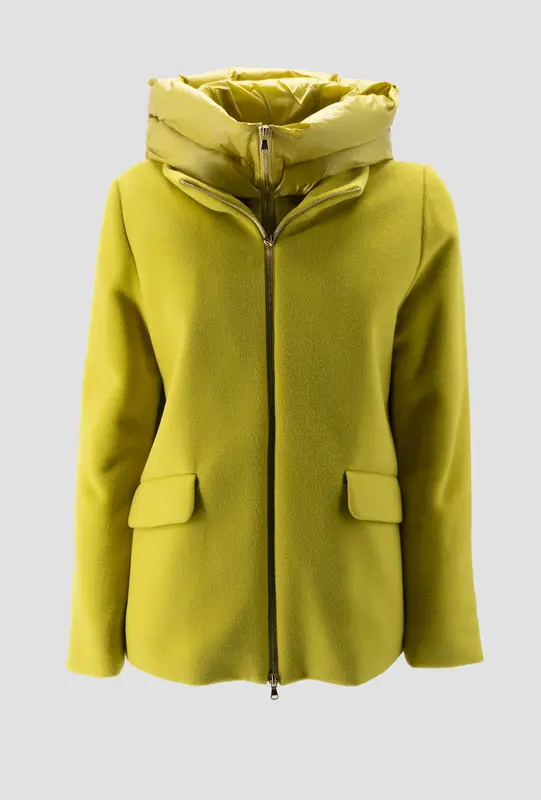 Cappotto Corto con Pettorina / Giallo