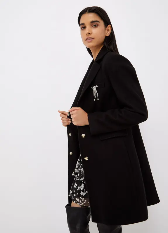 Cappotto Liu Jo con Spilla / Nero