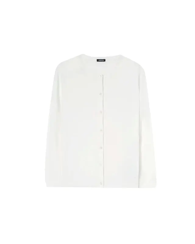 Cardigan cotone bianco