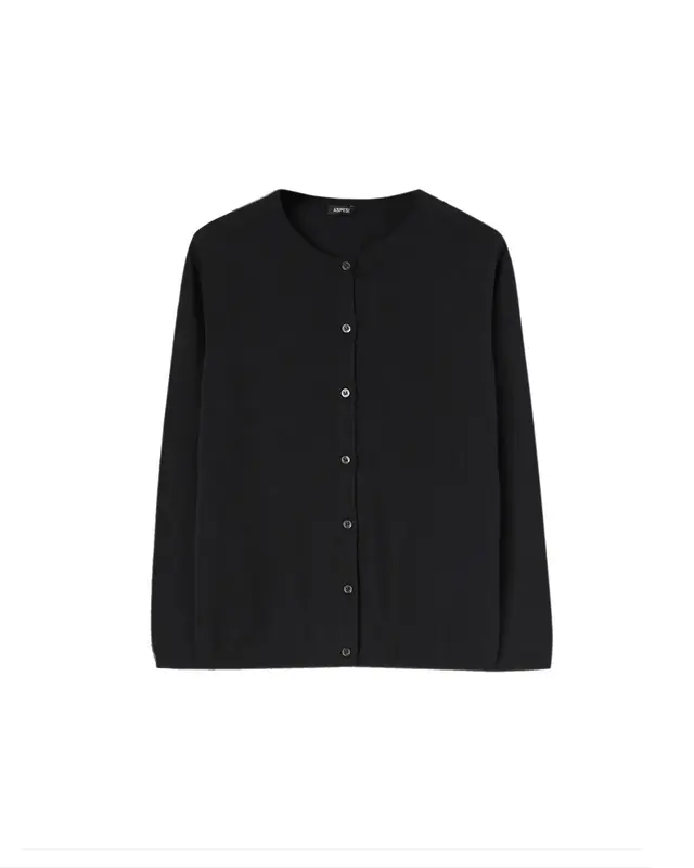 Cardigan cotone nero