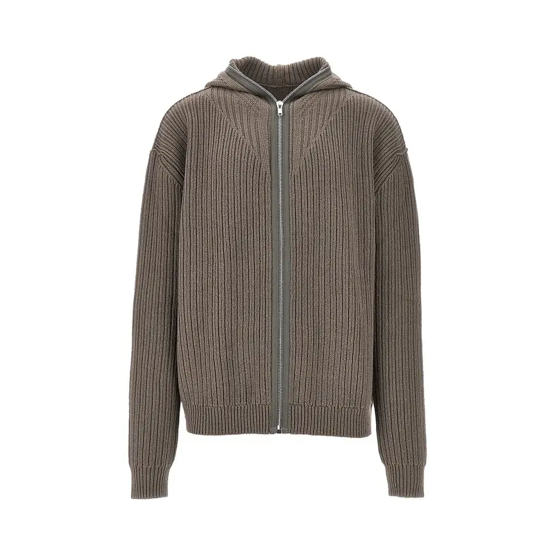 Cardigan full-zip in lana