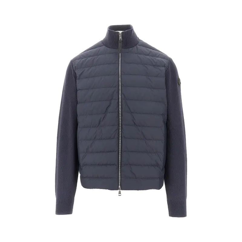 Cardigan full-zip in maglia e nylon