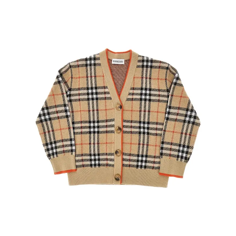 Cardigan in lana Check