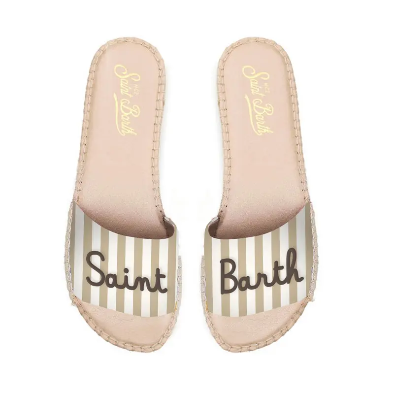 Ciabatta con Logo / Beige