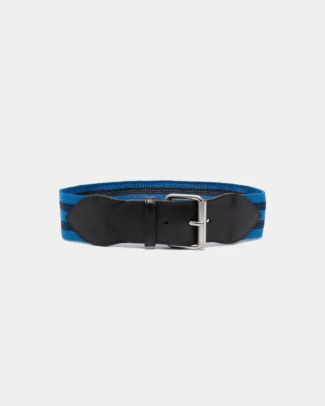 Cintura a righe elastica blu nera