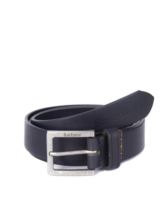 Cintura Barbour in Pelle / Nero