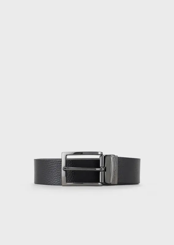 Cintura Emporio Armani Reversibile in Pelle / Nero