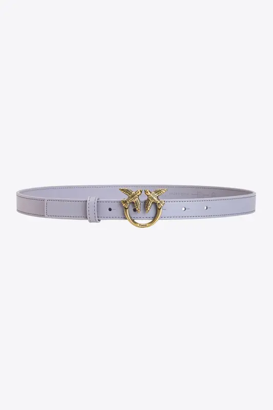 Cintura Sottile in Pelle Pink / Grigio