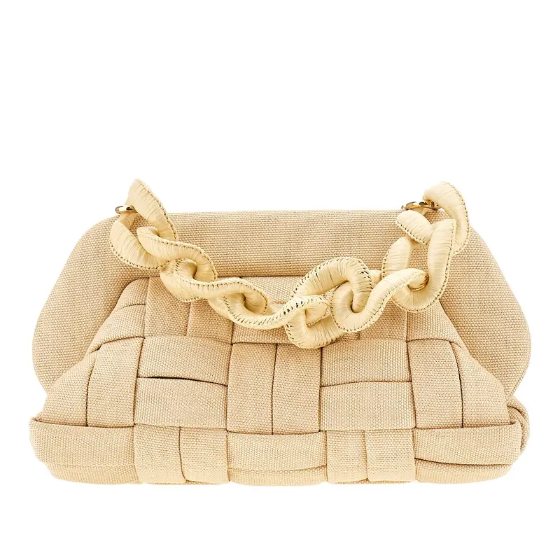 Clutch 'Bios' in paglia sintetica
