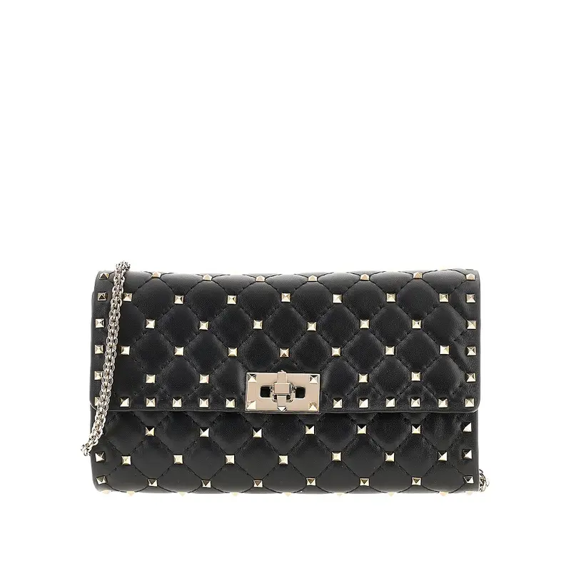Clutch 'Rockstud Spike' in nappa con catena