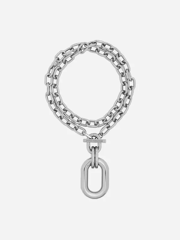 Collana  in ottone finitura argento