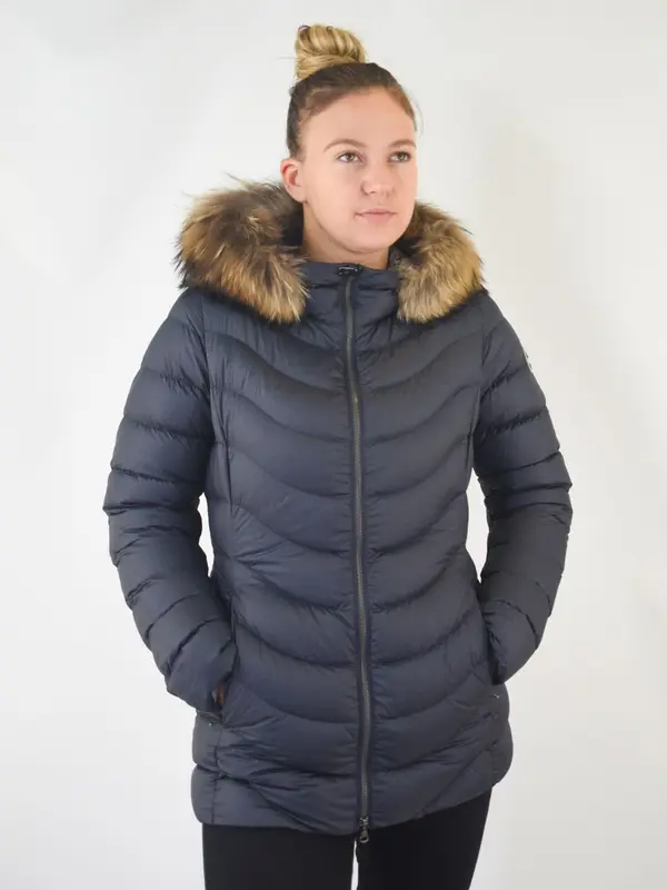 Colmar Piumino Lungo Fullzip con Cappuccio in Pelliccia