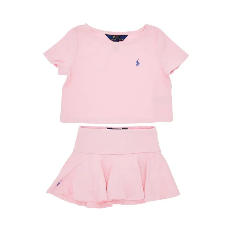 Completino due pezzi in jersey con logo