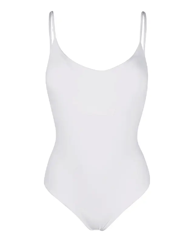 Costume intero bretelline bianco