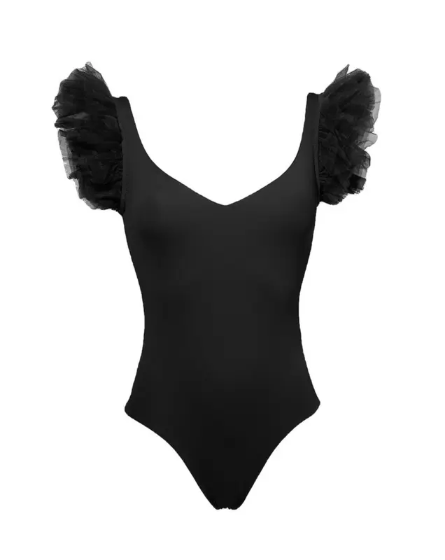 Costume Savage 3D nero con tulle
