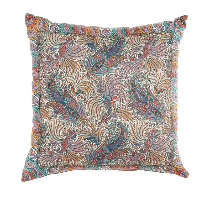 Cuscino in satin con stampa Paisley