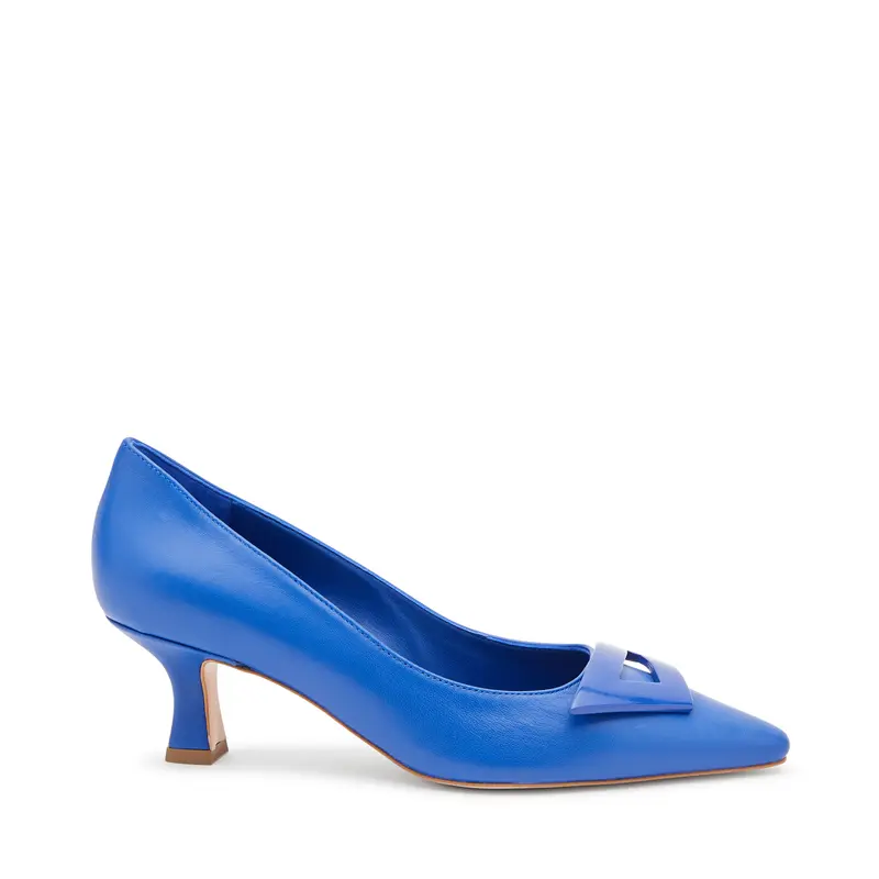 Decolleté in Pelle con Tacco Frau / Bluette
