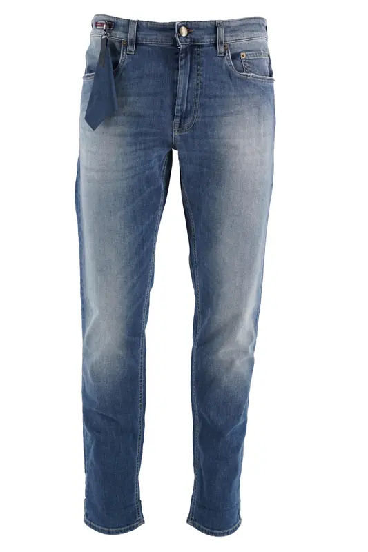 Denim in Cotone con Lavaggio Chiaro / Jeans