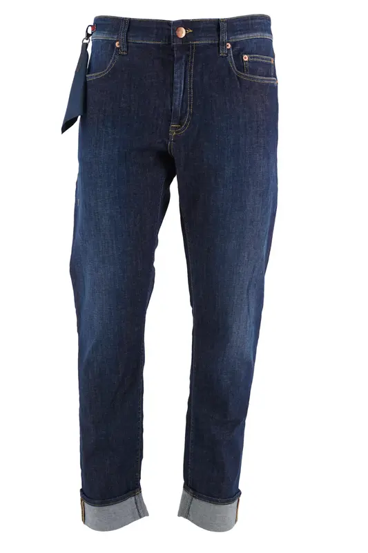 Denim in Cotone con Lavaggio Scuro / Jeans