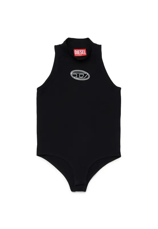Diesel Body in Cotone Nero Smanicato