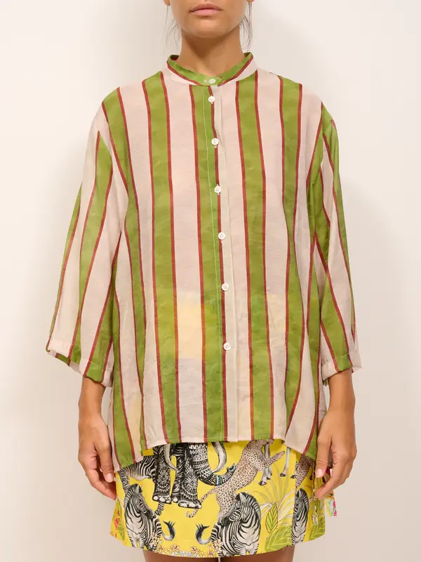 DIXIE - CAMICIA RIGA - VERDE