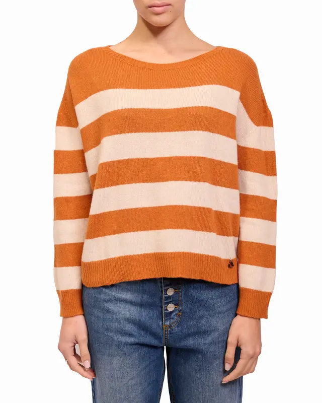 DIXIE - MAGLIA RIGATA - RUST