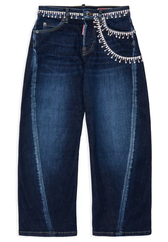 Dsquared2 Jeans 5 Tasche Bambina Premium di Qualità