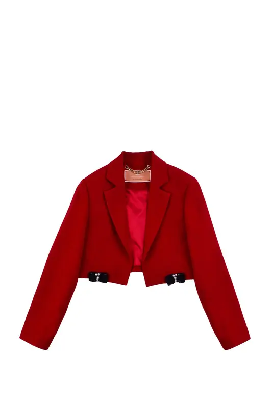 ELISABETTA FRANCHI La Mia Bambina GIACCA CORTA IN CREPE CON FIOC