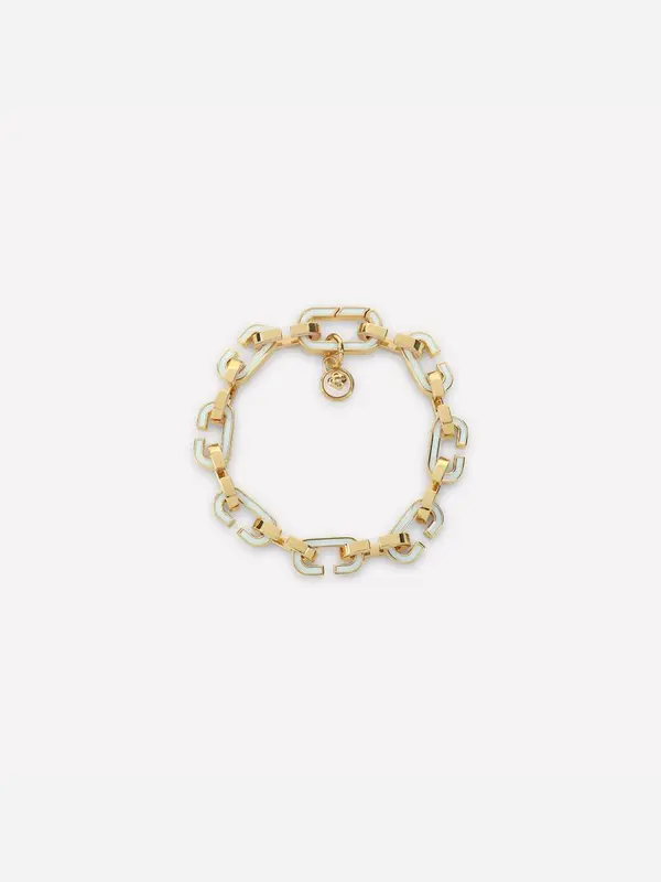 "Enamel C Link Bracelet"