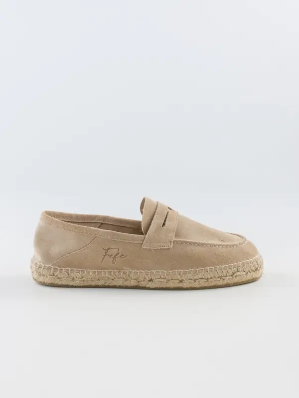 Espadrilles in Camoscio Fefè / Beige