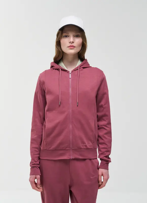 Felpa Full Zip con Cappuccio / Bordeaux
