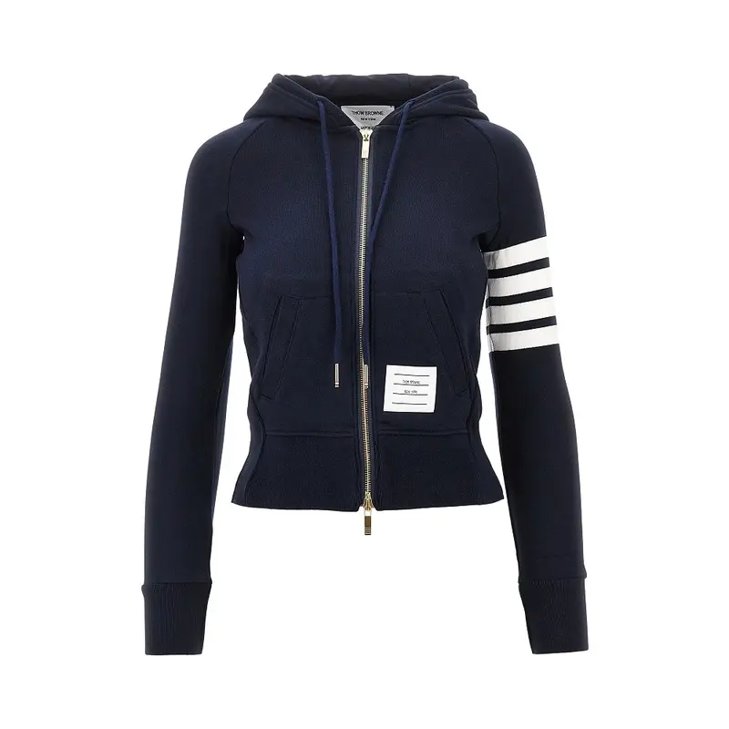Felpa full-zip con intarsio 4 Bar