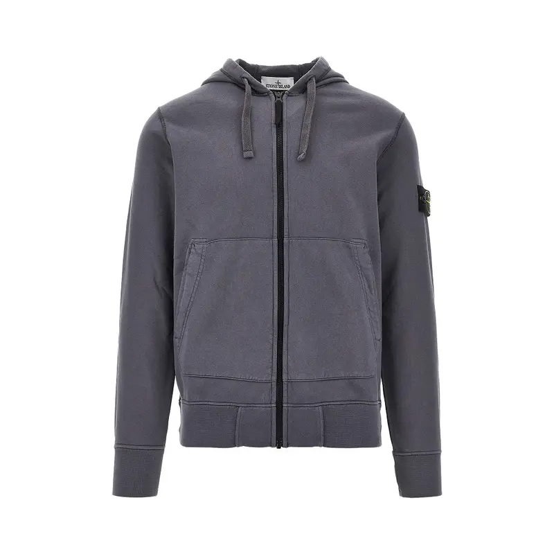 Felpa full-zip in cotone biologico
