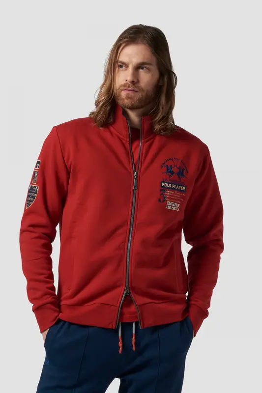 Felpa La Martina Fullzip / Rosso