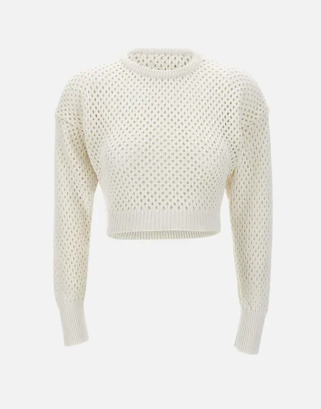 "Fishnet knit"