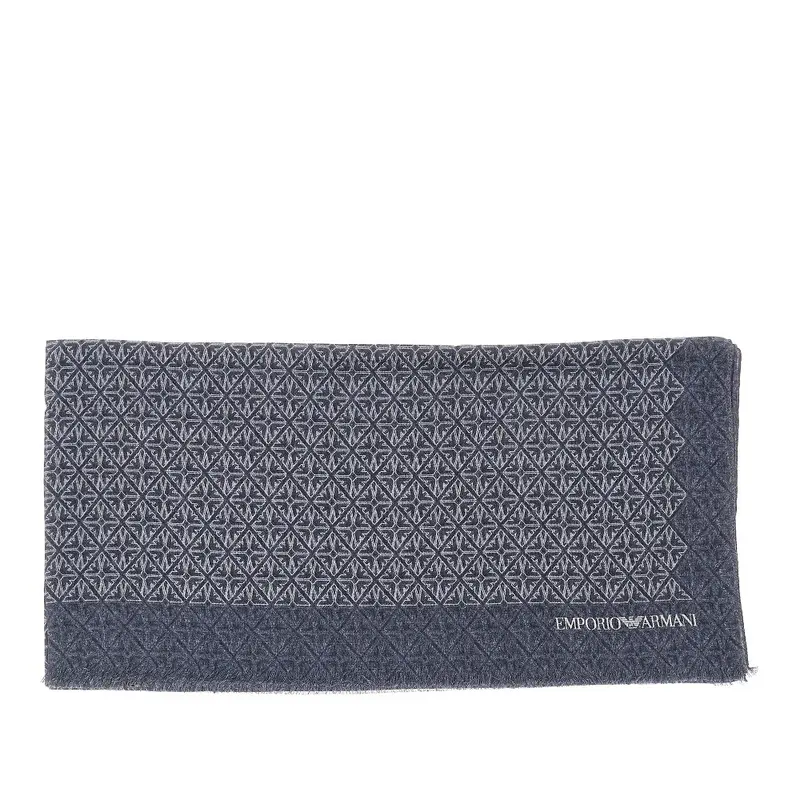 Foulard in viscosa con pattern logo