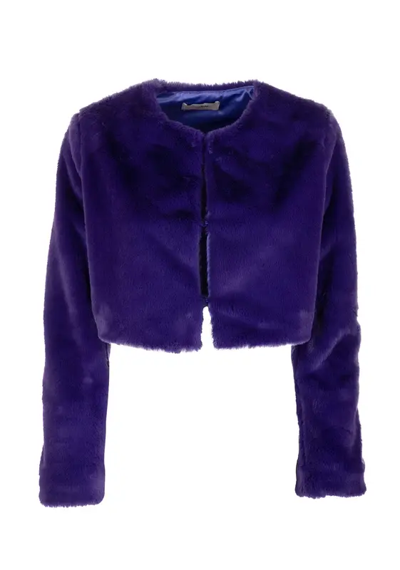 FRACOMINA CROP FUR PURPLE
