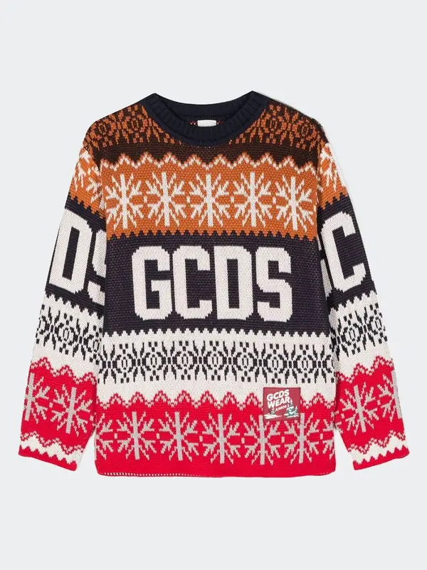 Gcds Maglia Natalizio con Fiocchi di Neve