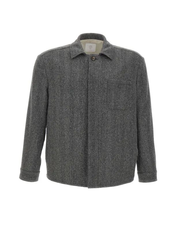 Giacca-camicia in misto lana