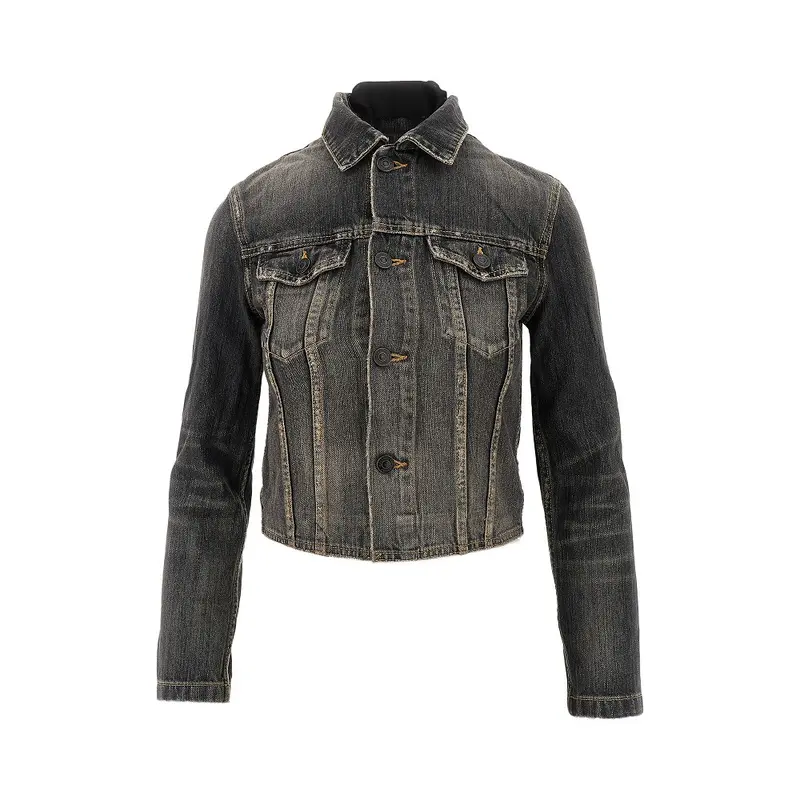 Giacca in denim con lacci sul retro
