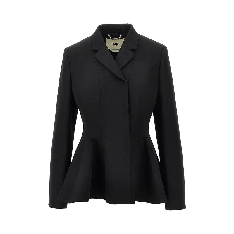 Giacca in lana Grain de Poudre con peplo