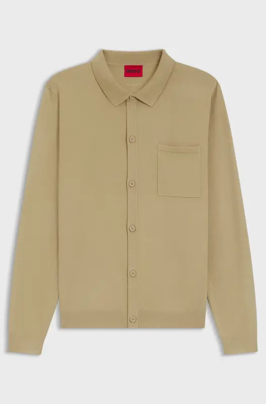 Giacca in Maglia Regular Fit / Beige