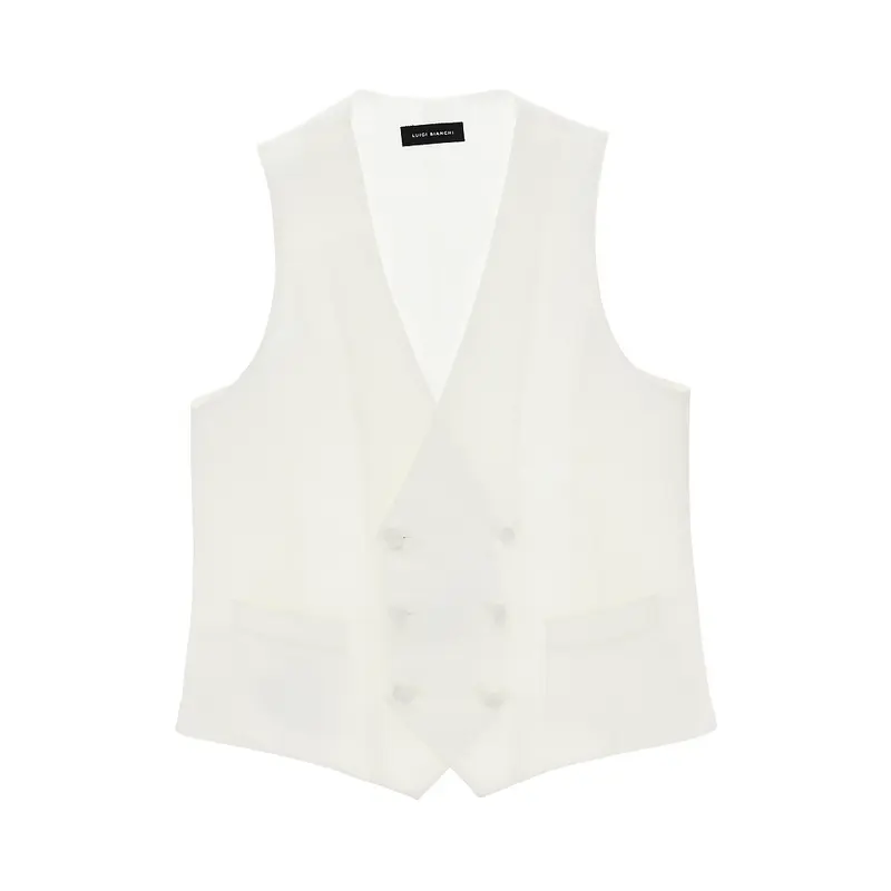 Gilet doppiopetto in raso