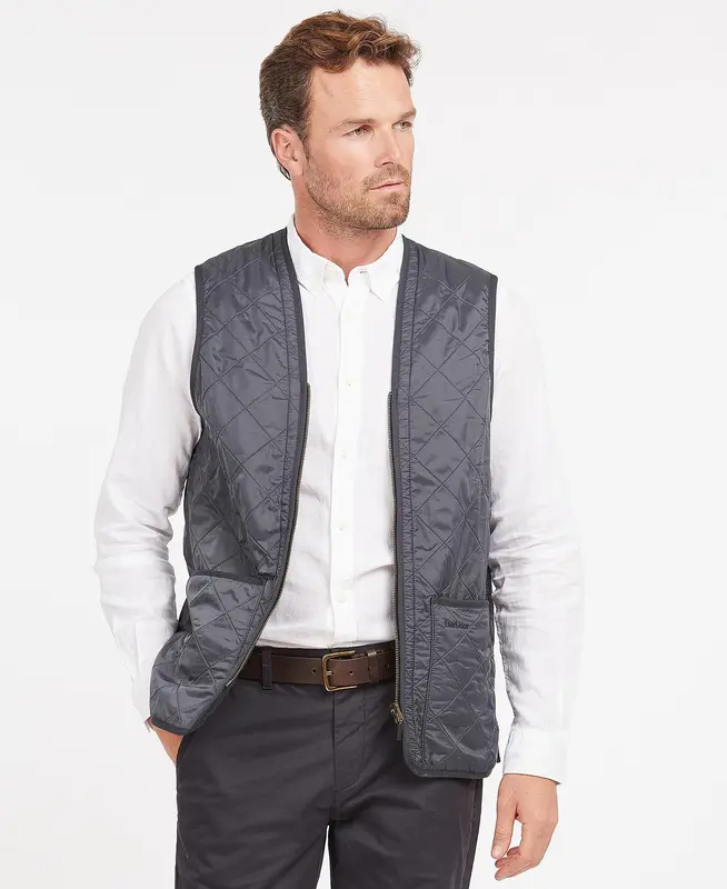 Gilet Trapuntato con Zip Polarquilt / Blu
