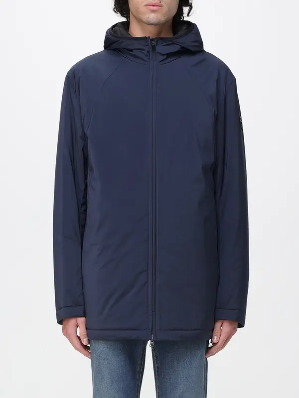 Giubbino Lungo in Tessuto Stretch / Blu