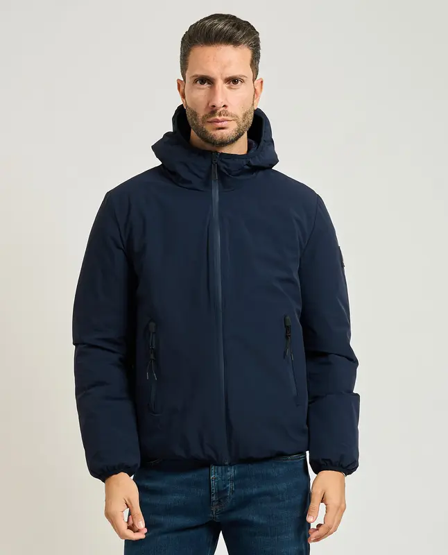 Giubbino Reversibile con Cappuccio / Blu