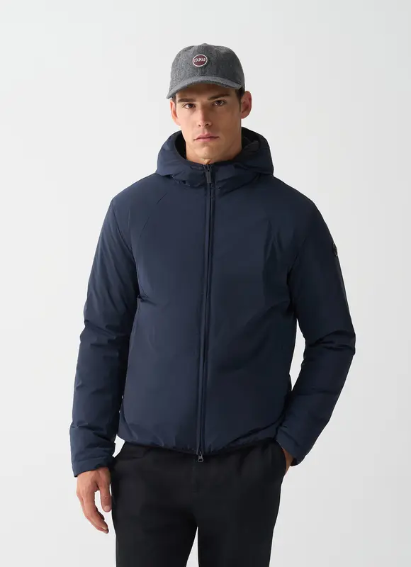 Giubbino Stretch in Tessuto Opaco / Blu