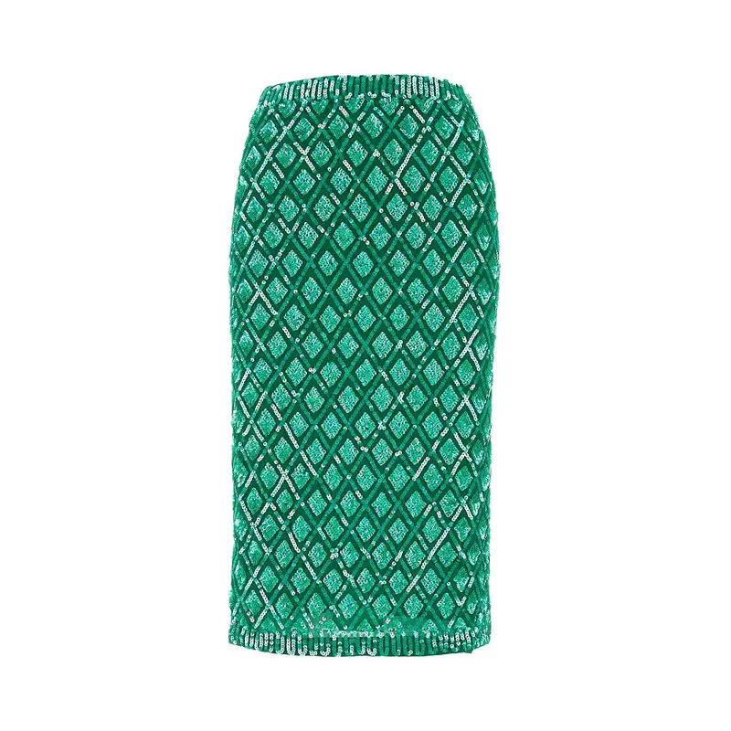 Gonna longuette in paillettes