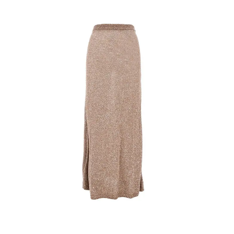 Gonna lunga in maglia con paillettes